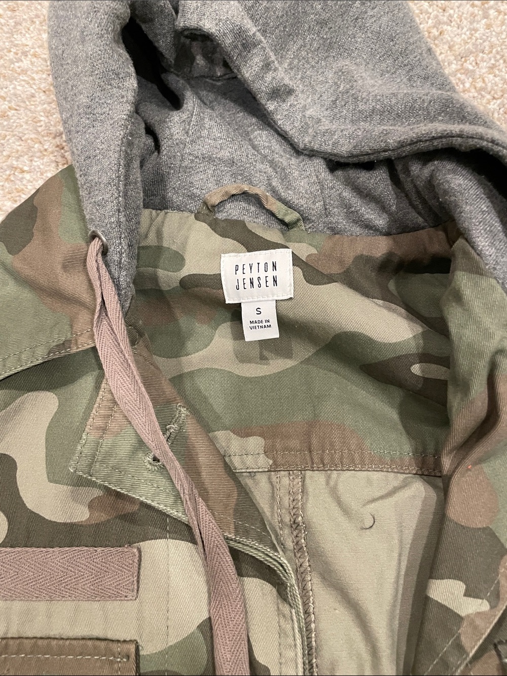 Evereve Camouflage Utility Jacket in Green and Brown - Picture 3 of 3